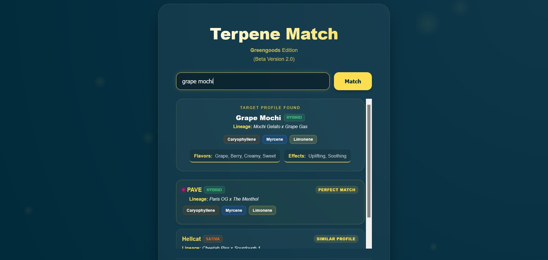 Terpene Matcher